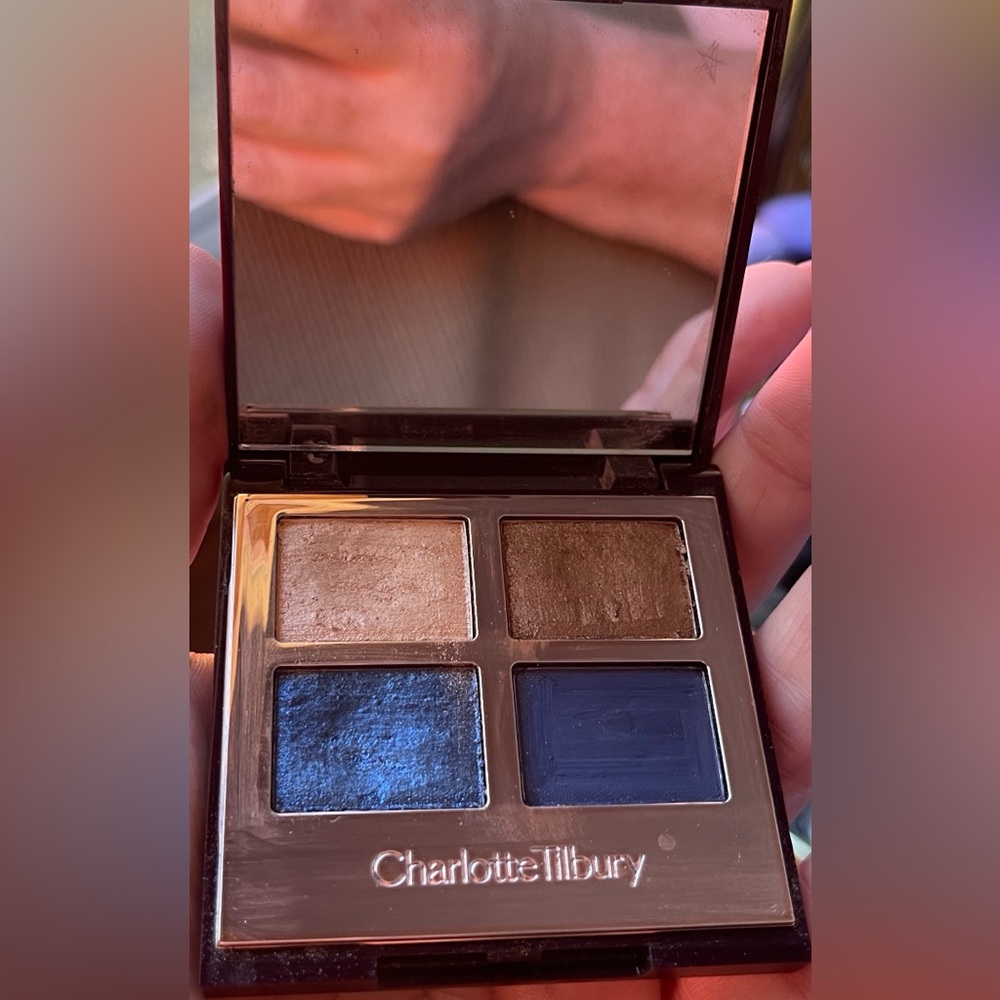 Swatched Charlotte Tilbury Super Blue Palette